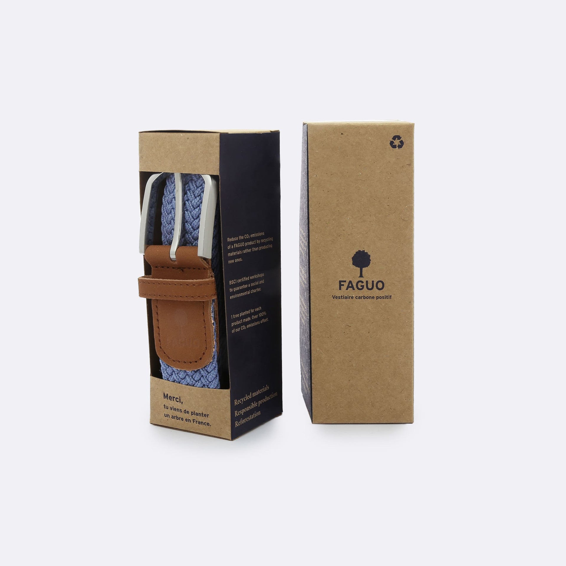 Ceinture Belt Bleue – Élégance Tressée et Engagement Durable