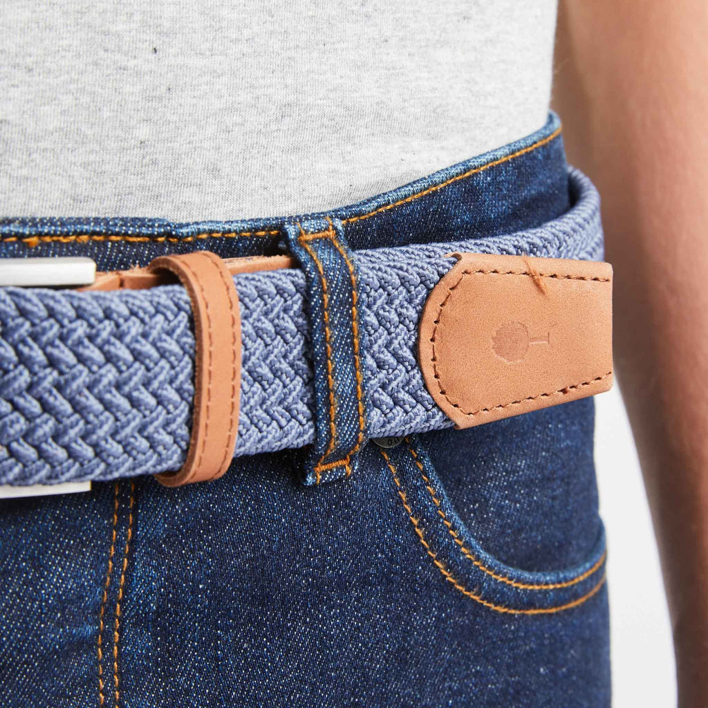 Ceinture Belt Bleue – Élégance Tressée et Engagement Durable