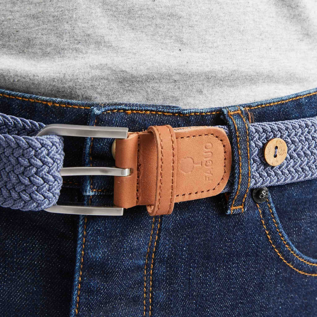 Ceinture Belt Bleue – Élégance Tressée et Engagement Durable
