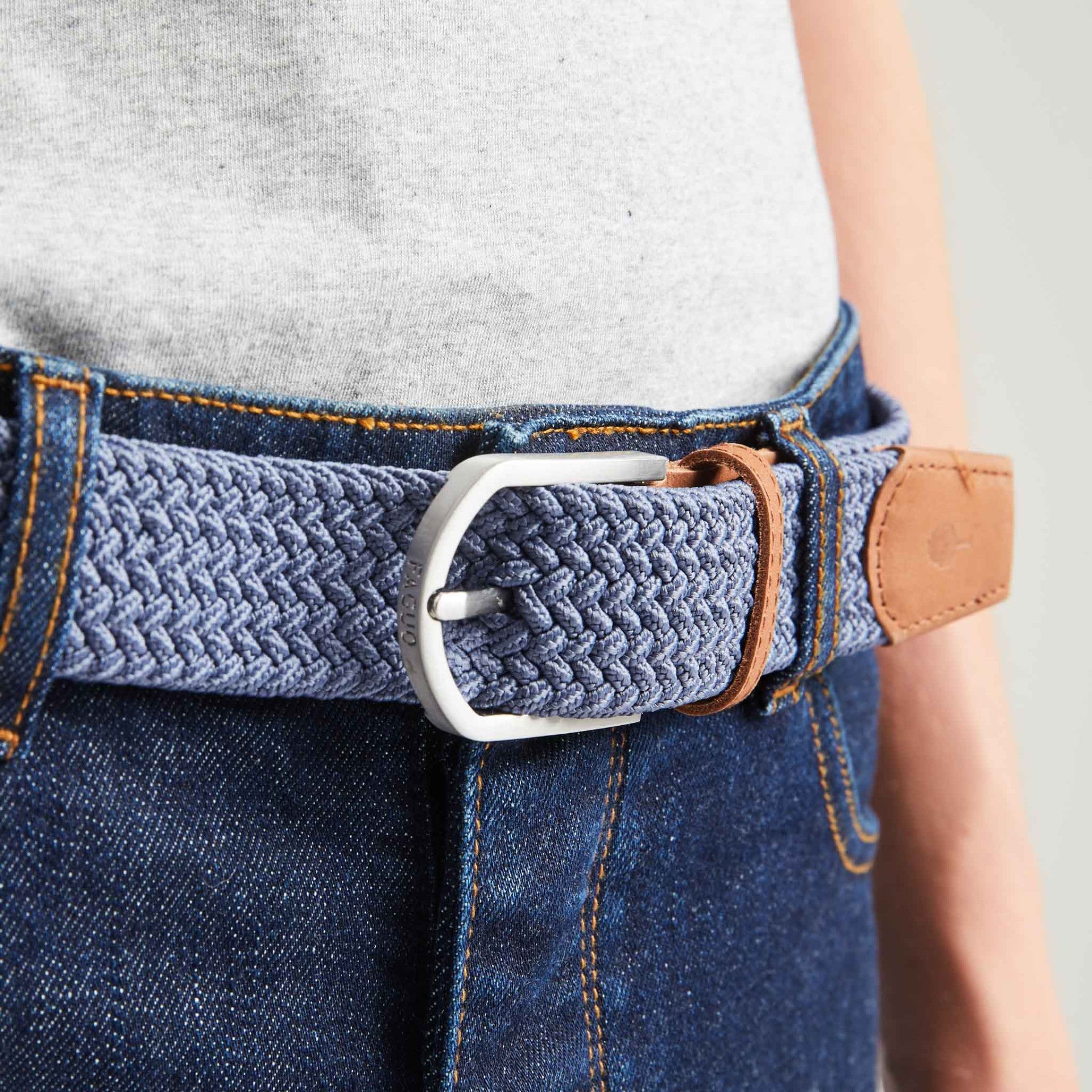 Ceinture Belt Bleue – Élégance Tressée et Engagement Durable