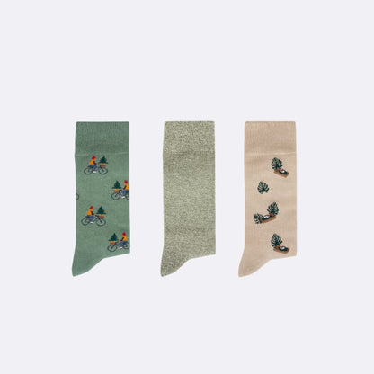 Chaussettes Socks x3 - Vegan en Coton et Polyester Recyclé