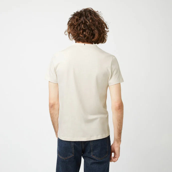 T-shirt Écru ARCY – Broderie Vélo et Cœur, Coton Recyclé Écoresponsable