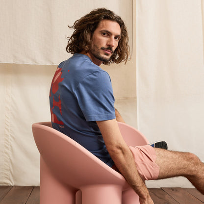 T-shirt LUGNY - l'élégance rétro en bleu marine