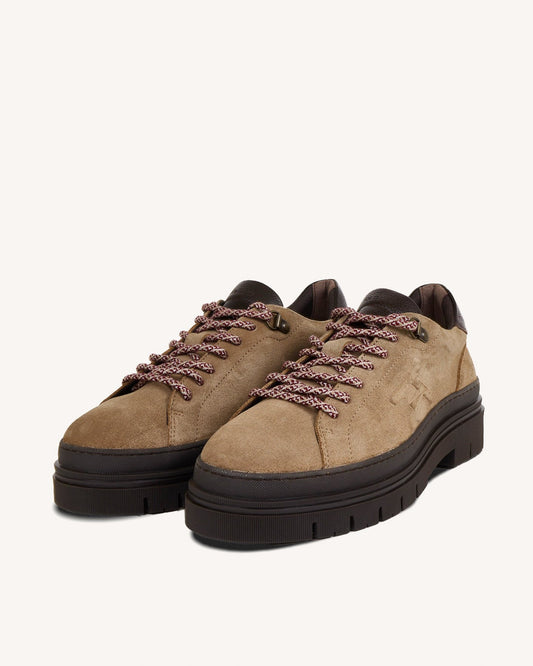 Chaussures basses Marblewood – Élégance Cuir Beige Intemporelle