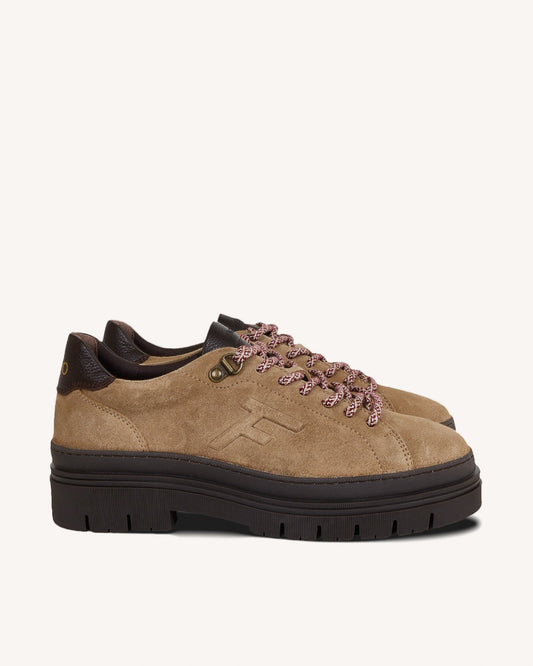 Chaussures basses Marblewood – Élégance Cuir Beige Intemporelle